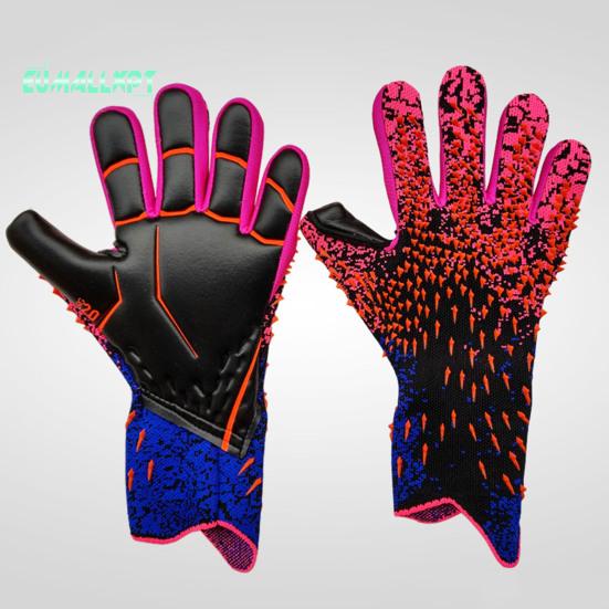 1 Pair Soccer Goalie Gloves Wear-resistant Impact Resistant Non-slip Texture Breathable Strong Grip Goalkeeper Gloves Goalie Gloves Sports Supplies