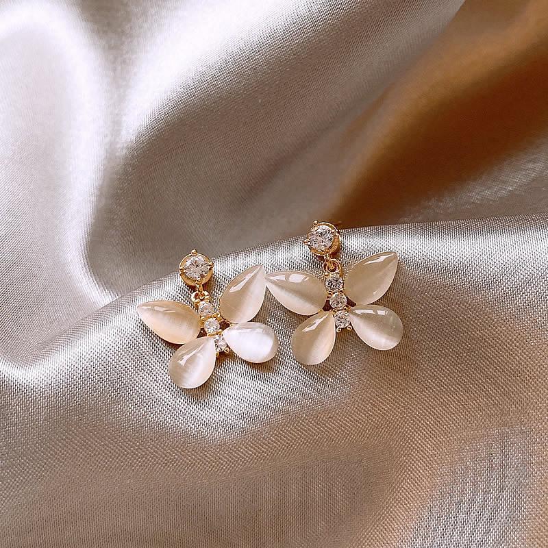 Zir*****pal Butterfly Stud Earrings Fashion Niche Design Earrings French Versatile Earrings