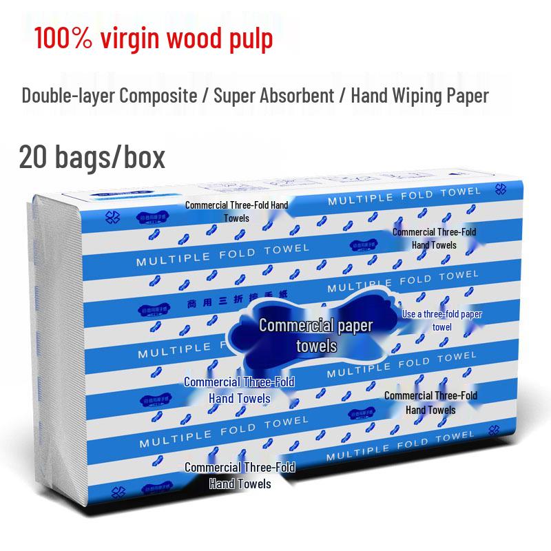 Disposable Hand Drying Paper Towels for Hotels, Bathrooms, Kitchens, and Households.