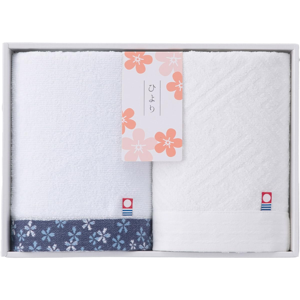 

Imabari towel gift set Bath towel Face towel Wash towel Boxed Present Boxed Made in Japan Gift 2 face (Hiyori Hanaakari, towels)