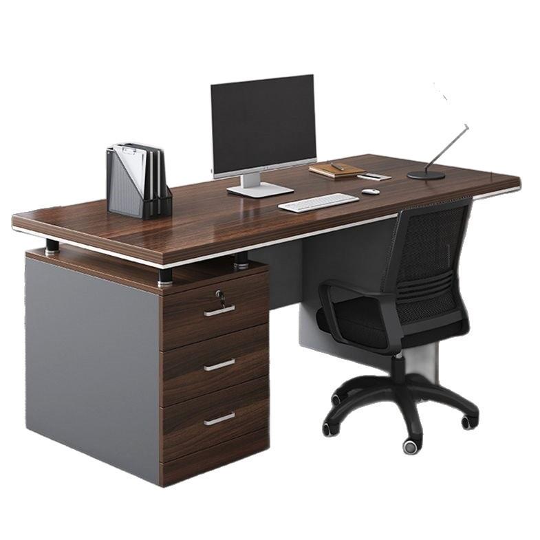 Modern Office Desk and Chair Set - Simple Design for Single/Double Users