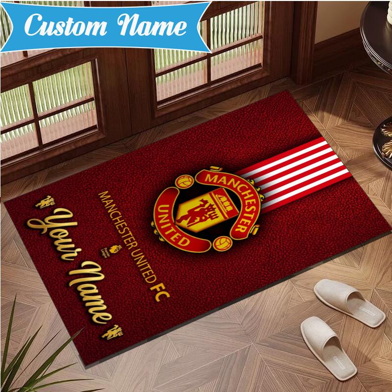 Custom Name Manchester Fc Rug Indoor Floor Mat Chair Rug Perfect for Living Room, Bedroom, Playroom, Game Room Christmas fan gifts