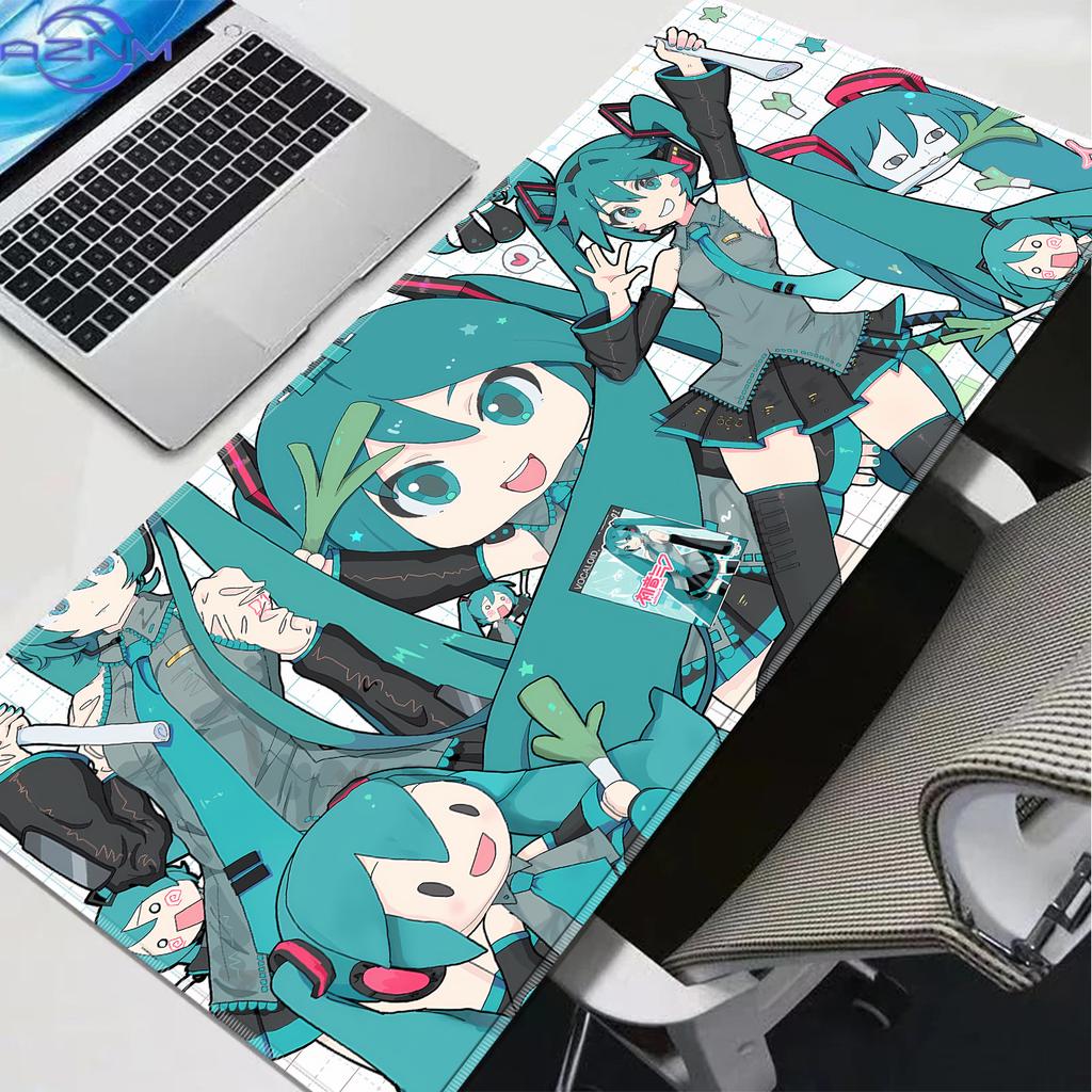 Tappetino per Mouse PC Hhatsune Miku Multidimensionale Gamer Mausepad Tappetino per Tastiera Tappetini da Scrivania Estesi Accessori da Ufficio e Gaming Mousepad