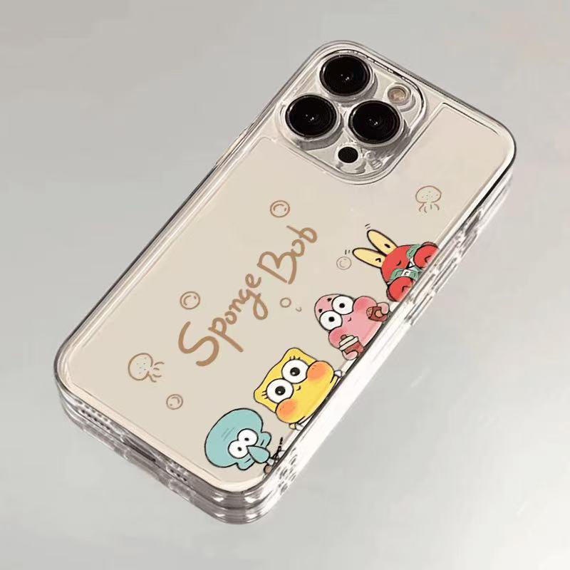 SpongeBob Drop-Proof iPhone 14 Pro Case - Cute & Full Coverage for Apple Phones iPhone 17