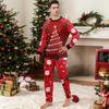 Print Cute Family Set Pajamas, Home Clothes, Family Set Long Sleeve Top Pants Set