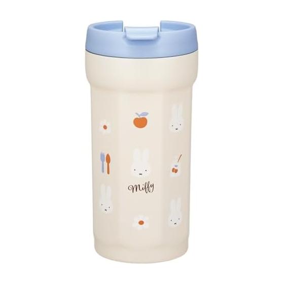 Skater Octagonal Stainless Steel Tumbler with Lid 350ml Warm/Cold Vacuum Insulated Flap Lock Miffy SMVO4-A
