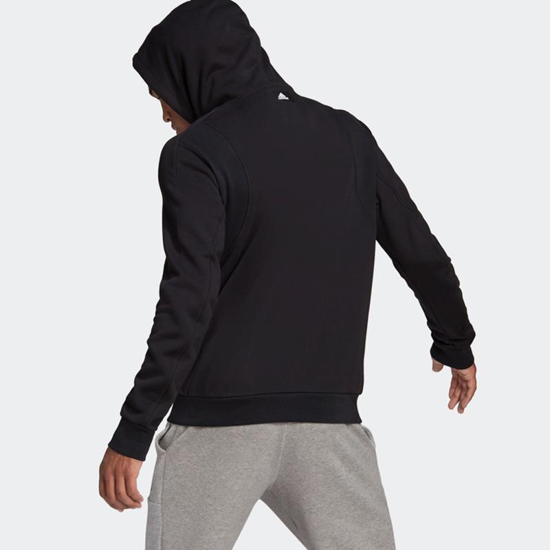 Adidas Casual Sports Pullover Hoodie Men Tops Black GM6458