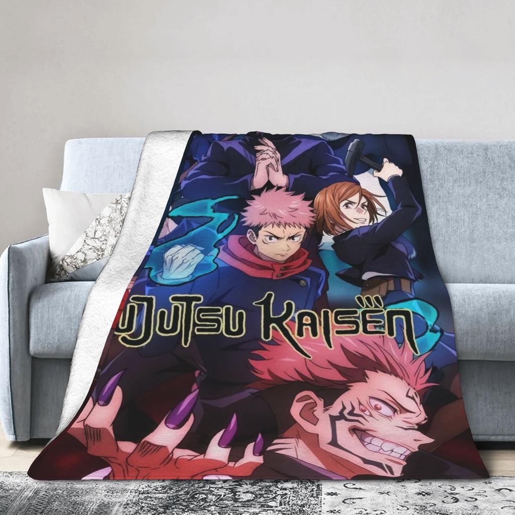 Jujutsu Kaisen Plush Blanket Kids  Flannel Bedding Throws For Couch Chair Soft Warm Customized Quality Bedspread Birthday Gift
