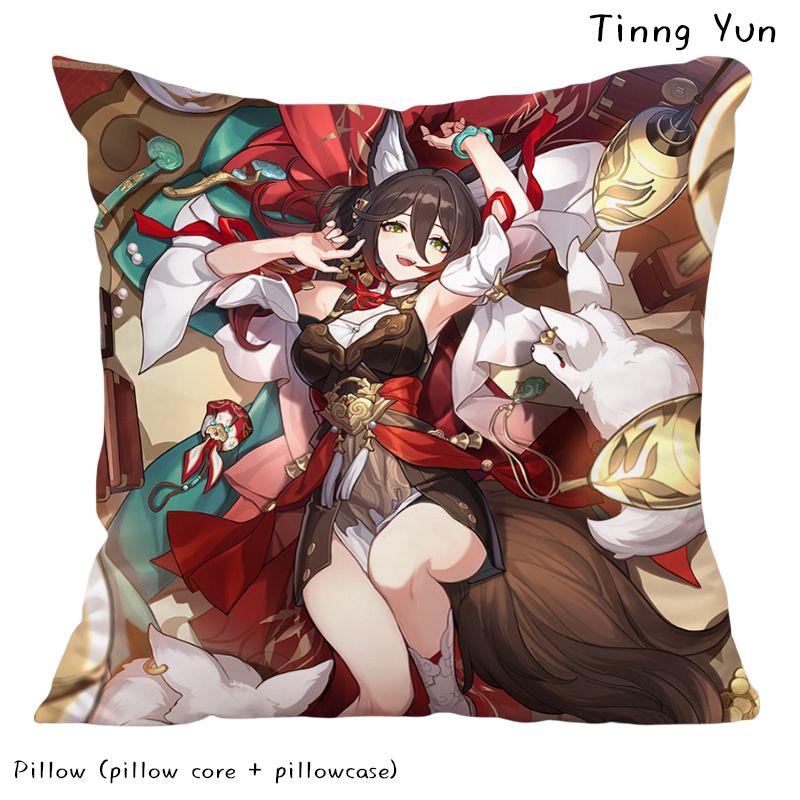 

Подушки для дивана Honkaistar Rail Jing Yuan, украшения Bailu, подарок для фаната Ting Yun,40*40cm/15.75*15.75in