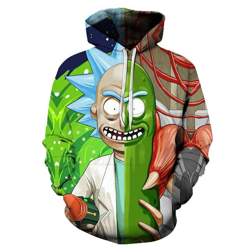 Hot And Rick Morty 3d Print Womenmen Pullover Hoodie Sweatshirt Jumper Tops