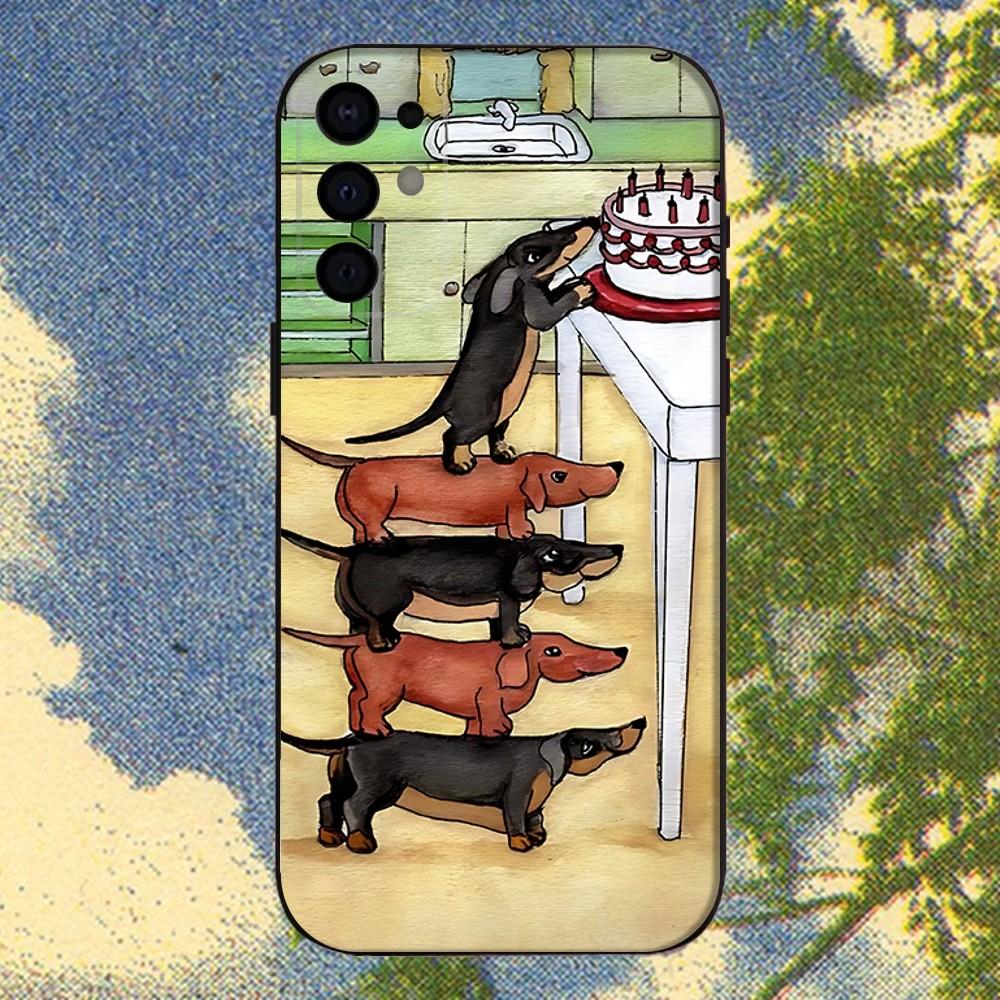 

Dachshund Dog Love Phone Case For Samsung S25,S24,S21,S22,S23,S30,Ultra,S20,Plus,Fe,Lite,Note,10,9,5G Black Cover Samsung S21Ultra