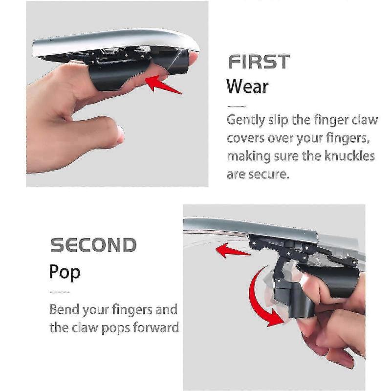 1-6PCS Retractable Wolverines Claws for Adult and Kids, Expandable Plastic Wolve Claws cs