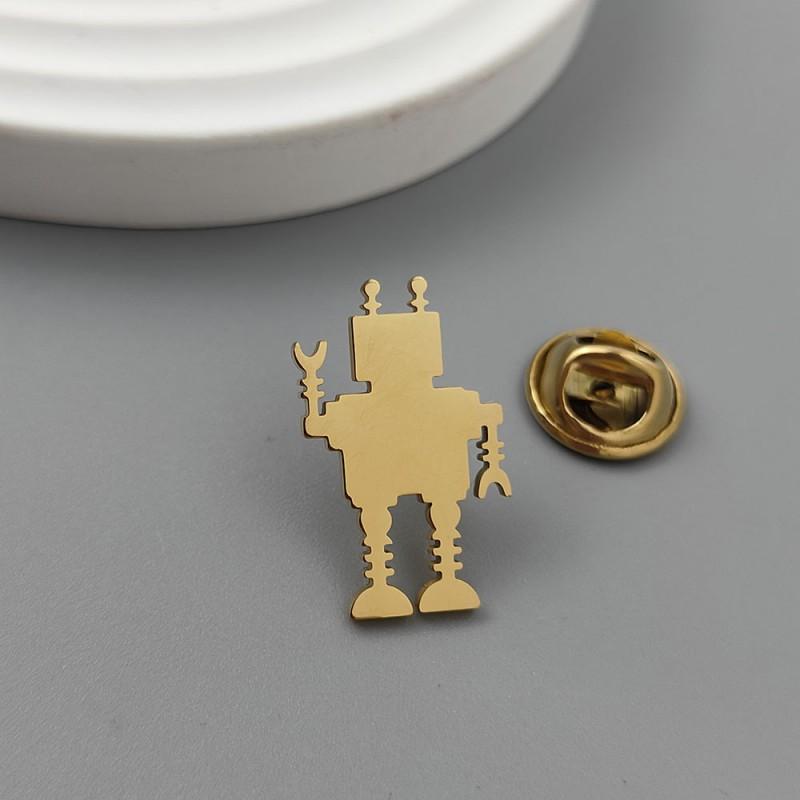 Crab Claw Robot Brooch Cufflinks Design Sense Niche Style Cutting Dual-use Accessories 14k