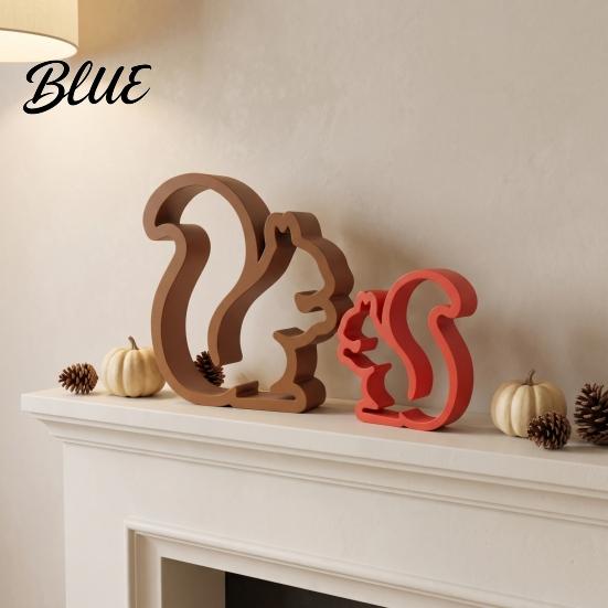 Decorative Figurines for Entrance Hall 3D Printed Squirrel Figurine, Minimalist Statue, Hollow Animal Ornament Living Lightweight PLA Art Ornaments