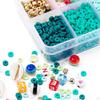 10 Grid Clay Beads Kit , with Letter Beads, Elastic Cord for Jewelry Making Earring
