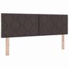 Boxspring Bed with Headboard Dark Brown 160 X 200 Cm Fabric