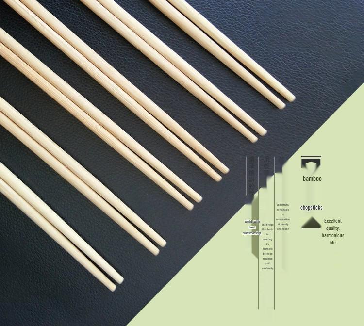 Bamboo Disposable Chopsticks Set - Individually Wrapped, Four-Piece, Small Round; Includes Free Shipping.