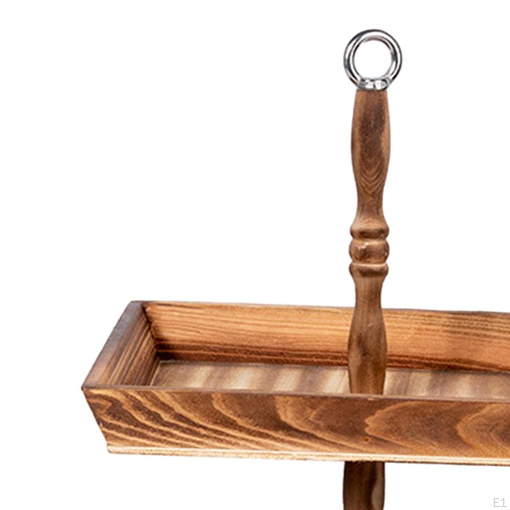 Drewniany stojak na babeczki, taca do serwowania, rustykalne owoce, przekąski, uchwyt na ciasto do blatu kuchennego