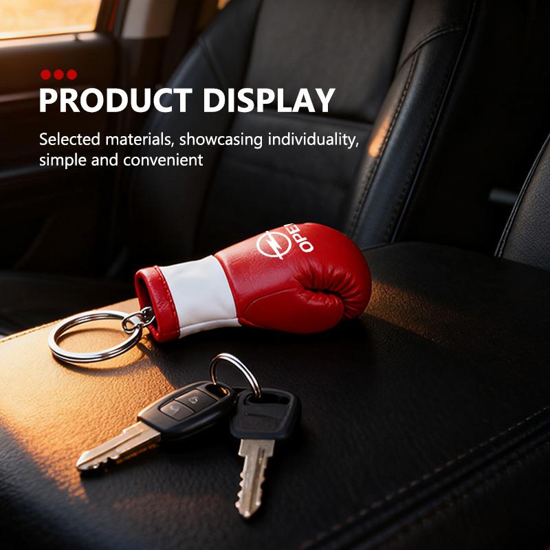 Trendy Boxing Gloves Keychains Gift Car Key Sport Backpack Pendant For Opel Meriva Mokka Grandland Vectra Zafira Vivaro Antara
