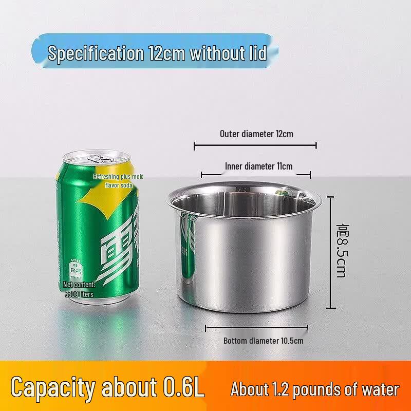 304 Stainless Steel Condiment Pot with Lid
