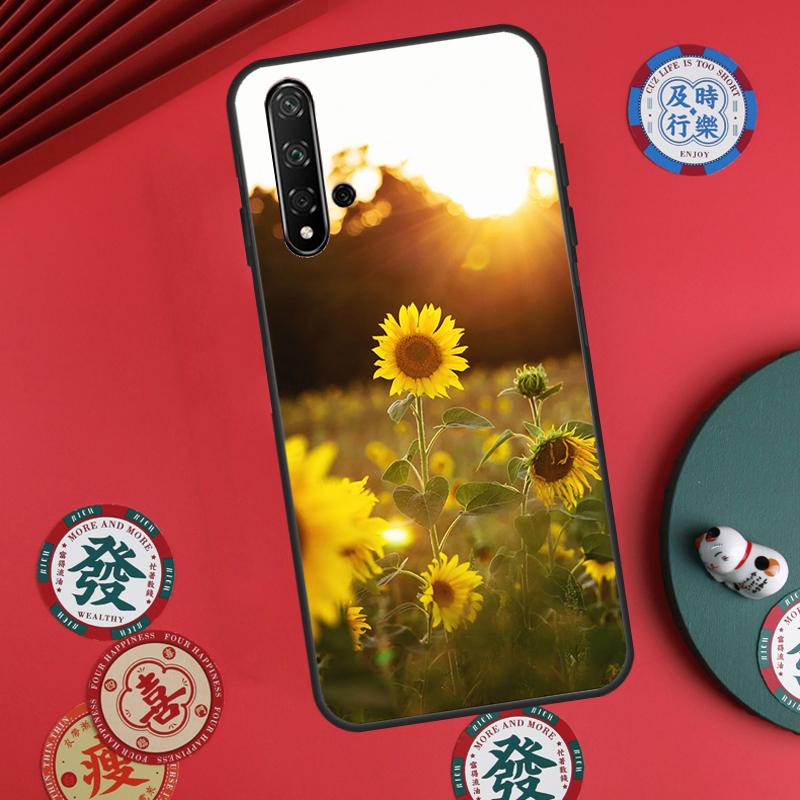 Sunny Sunflower For Huawei Nova Y73 Y72 Y61 Y91 Y90 Y70 Y60 12s 12i 11i 8i 9 10 SE P60 Pro P30 P40 Lite Case