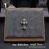 Cercei Stud Trendy Cruce Cupru Alb Argint Thai 925 cu Diamante Colorate pentru Bărbați și Femei