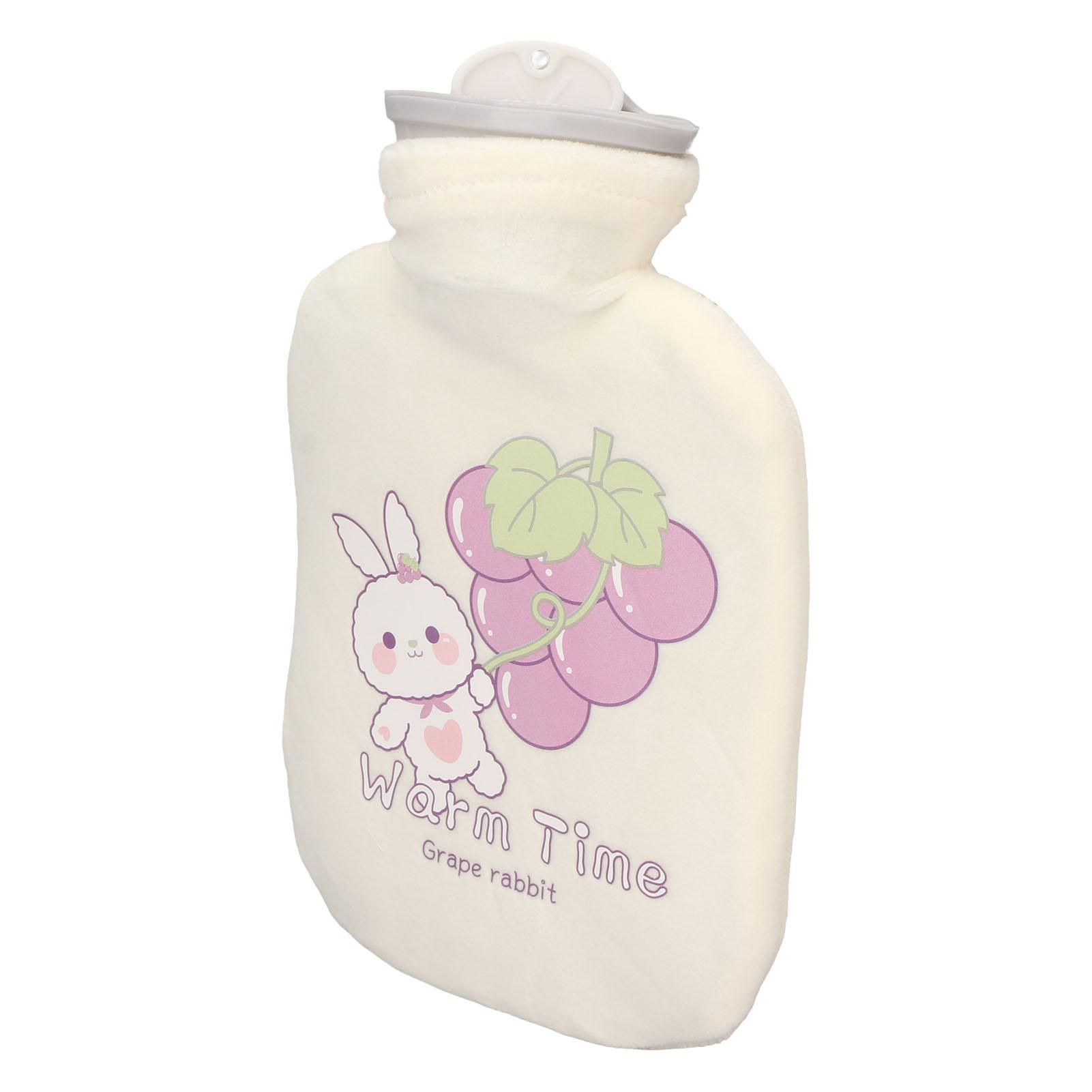 

Грелка с мягким чехлом, горячий/холодный компресс, портативная, утолщенная, для уменьшения боли, непротекающая, резиновая, горячая белый