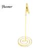 Office Desk Accessories Metal Place Card Holder with Spiral Base, Table Numbers Display Gold Holders Rack, Desktop Memo Photo Clip Stand for Weddings