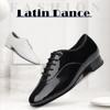 Herren Jungen Atmungsaktive Gesellschaftstanzschuhe Latein Jazz Tango Walzer Schwarze Lederschuhe