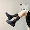 Female Summer Trend Is Sweet and Simple and All Kinds of Solid Color Preppy Long Socks