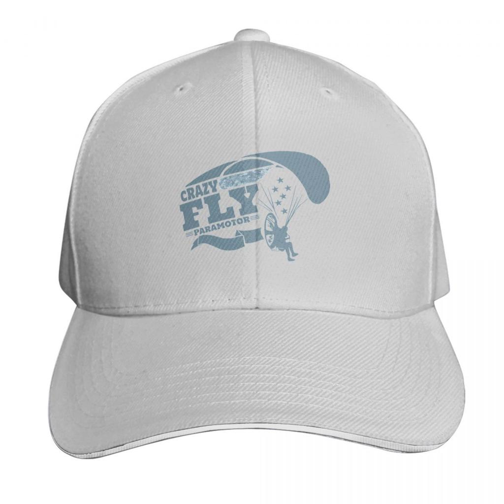Paramotor Powered Paraglider Crazy Fly Baseball Cap Curved Brim Classic Fit Low Profile Unstructured Unisex For Men Women