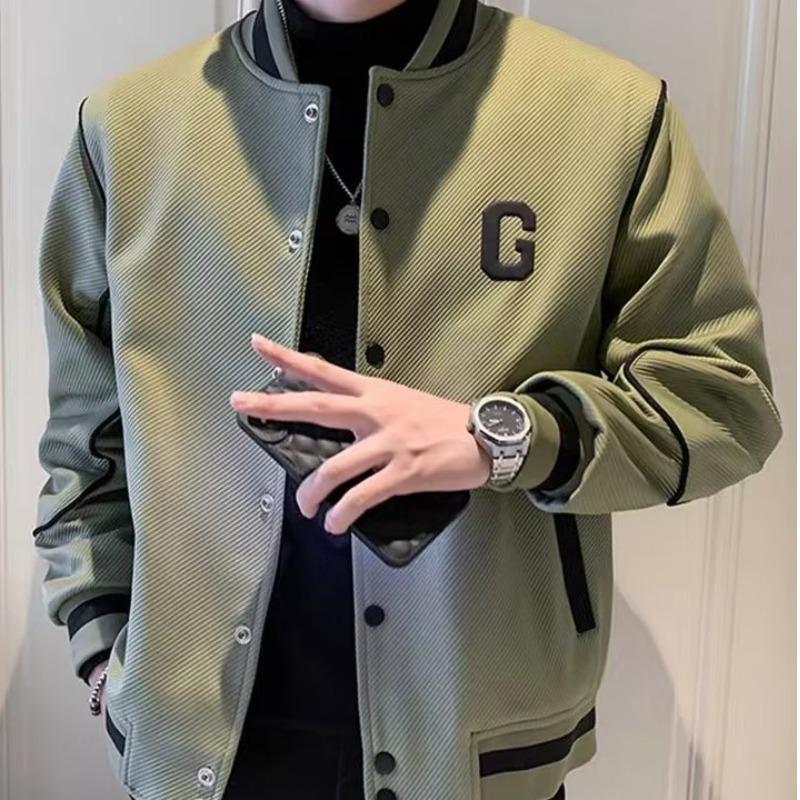 2025 Men's Versatile Baseball Jacket - Casual, Trendy, Youth Workwear for Spring/Autumn