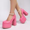 Europe, America Hate Sky High Catwalk High Heels New Sexy Thin Heel Shallow Mouth Pearl Single Shoes