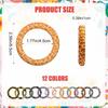 12Pcs Silicone Beadable O Rings Bulk 65Mm Round Silicone Beads Loop With 2 Hole, Water Transfer Printed Silicone Pendant
