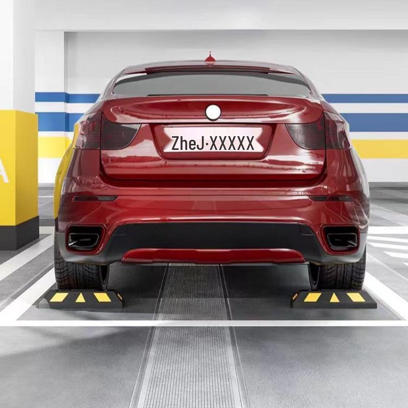 Rubber and Plastic Wheel Chock & Bollard: Car Stop, Anti-Collision Block, Curb Ramp, Parking Lot Vehicle Stopper