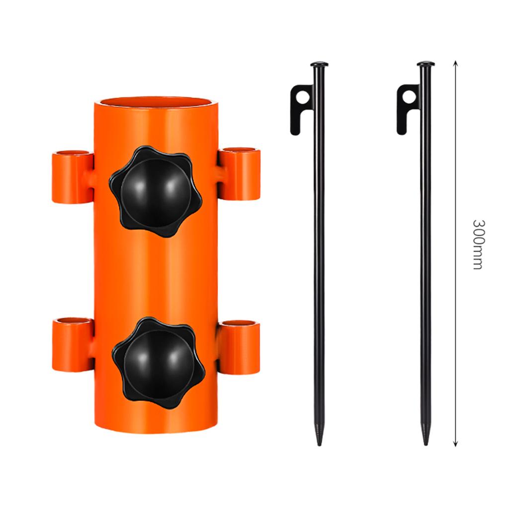 Camping Tent Rod Holders Reinforced Windproof Awning Rod Holder,Portable Tent Fixed Tube Pole Stand for Camping Fishing Hiking