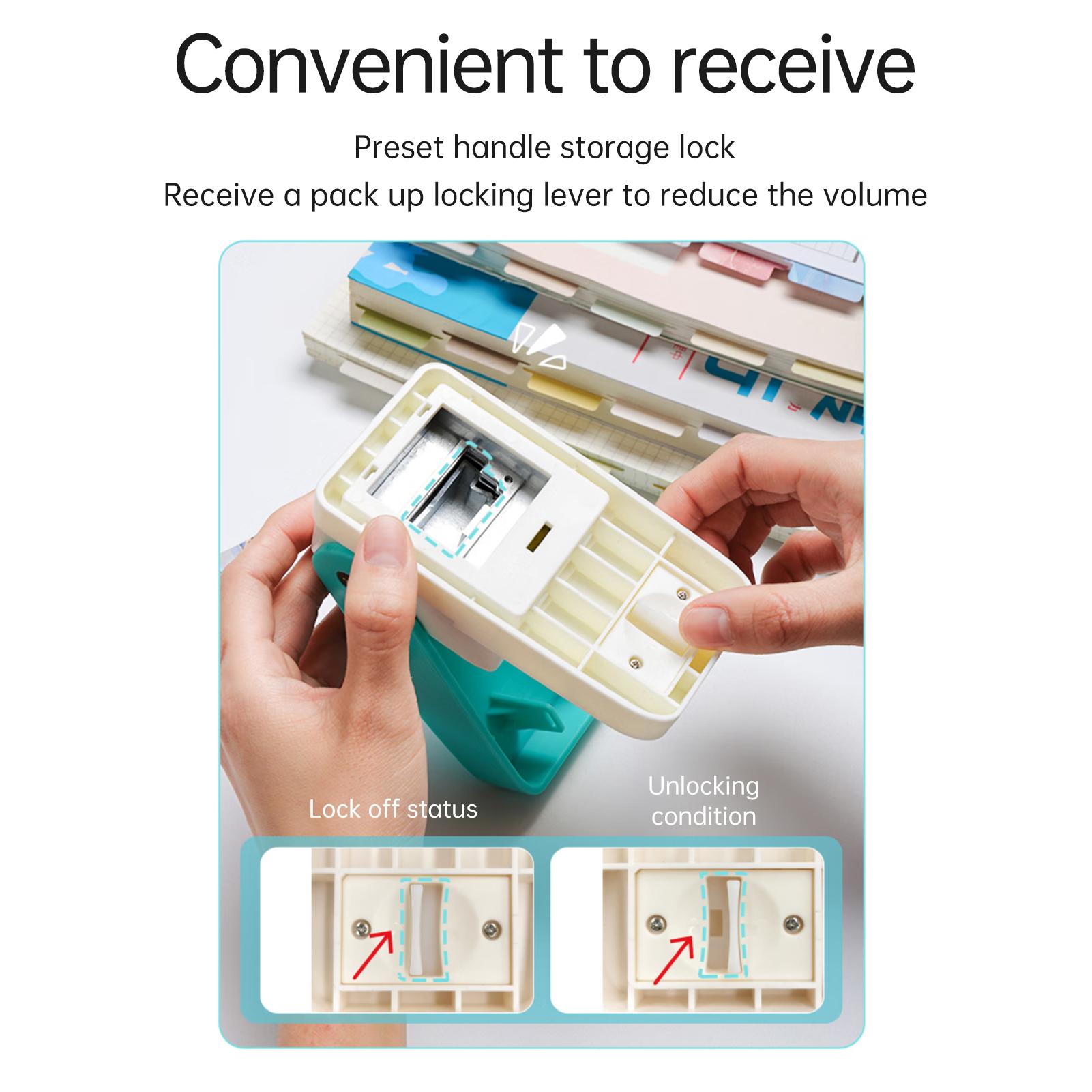 

KW trio BQJ 04 Tab Punch Loose leaf Separator DIY Index Sticker Label Puncher Divider Paper Punch Machine Scrapbooking белый