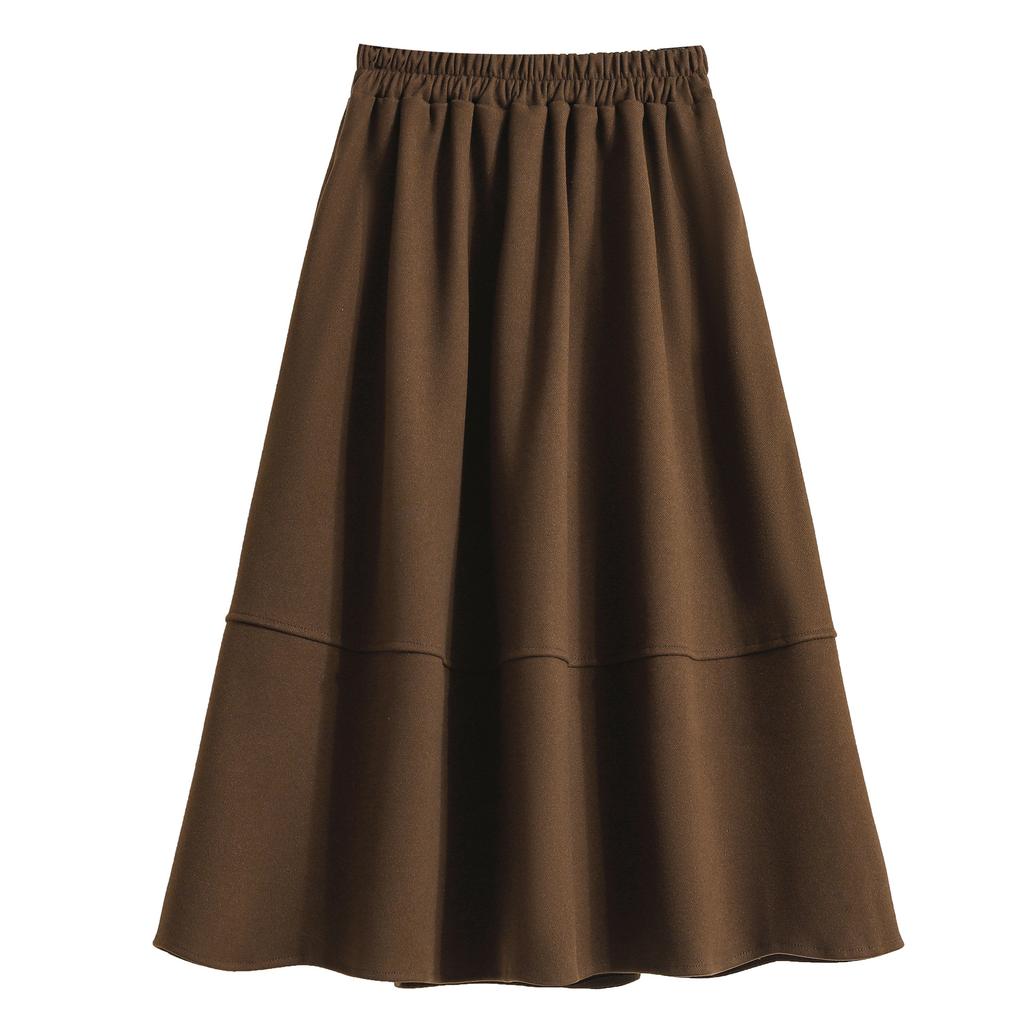 Winter Drooping Versatile Wool Umbrella Skirt Mid-length Sporty High-end A-line Skirt To Make You Look Slim and High-waisted Skirt for Women