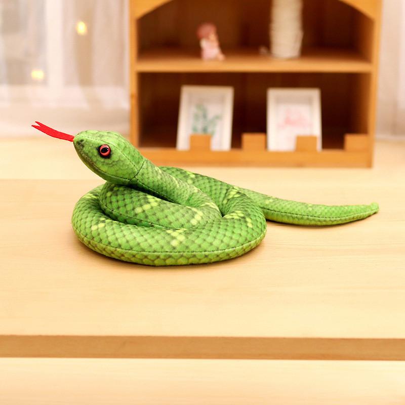 

Snake Plush Toy Simulation Fill Dolls Room Decor Gift Toys Prank Prop Garnish Cyan