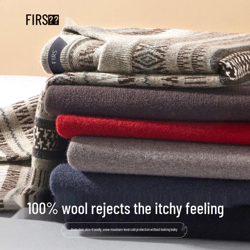 

Мужской свитер Shanshan из 100% чистой шерсти с круглым вырезом 3XL