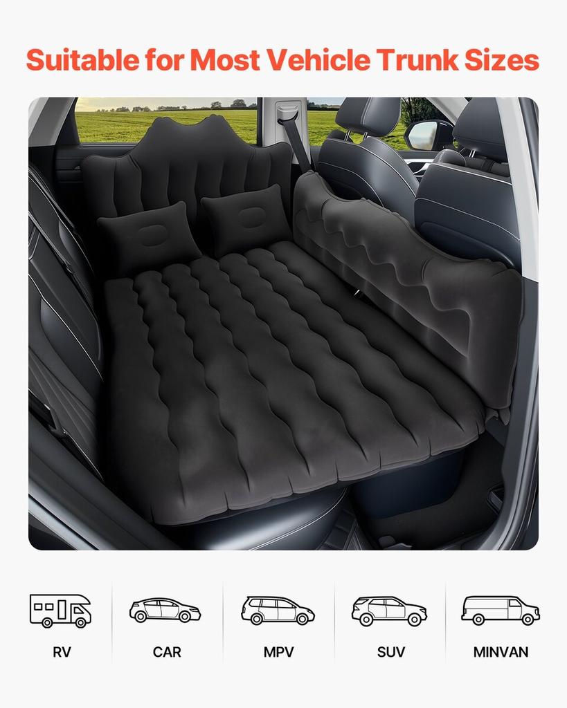 Car Air Mattress Inflatable Car Camping Travel Sleeping Bed SUV MPV Sedan