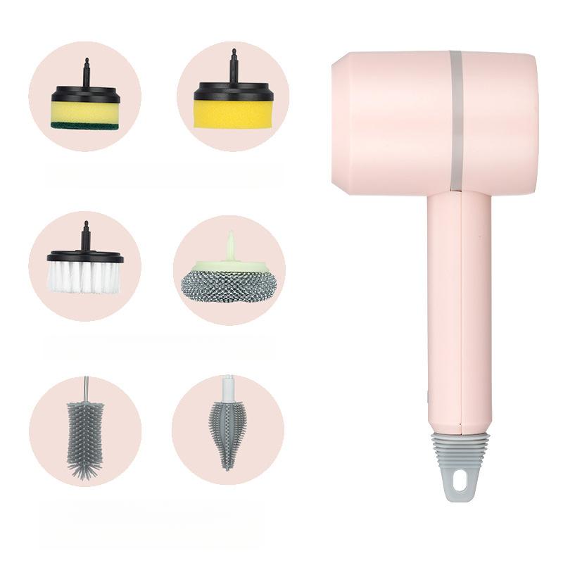 Electric Cleaning Brush Multifunctional Household Brush Steel Wire Kitchen Bathroom Brush Bowl Brush Shoe CleaningTool Automatic Handheld