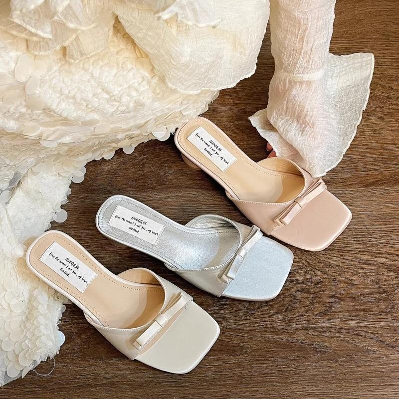 Französischer Abendwind Dicke Ferse Coole Hausschuhe Damen Sommerbekleidung Hoher Sinn 2025 Neu Feenstil Mode Riemchensandalen Damen