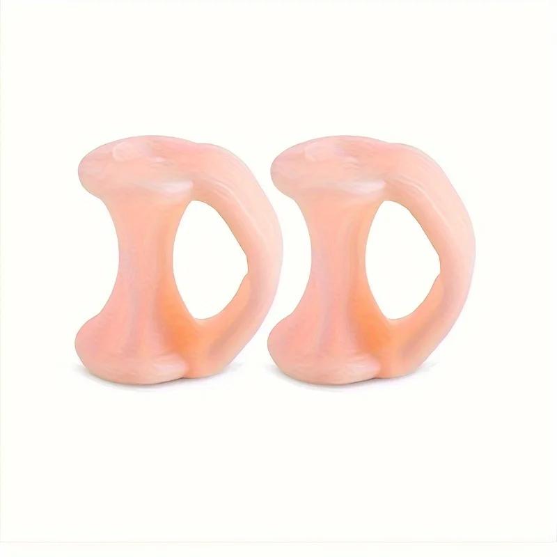 2pcs Silicone Toe Separator Finger Feet Care Protector Gel Toe Orthopedic Bunion Hallux Valgus Corrector Pedicure Spacer Yoga