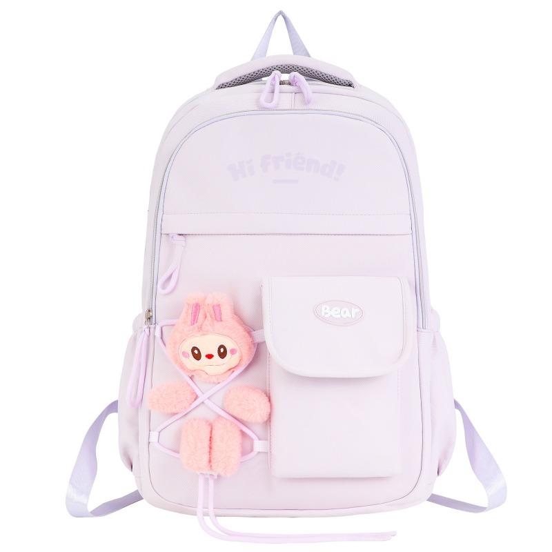 School bag for girls, cute backpack for junior high school students, high school students, college students, large-capacity campus backpack for women