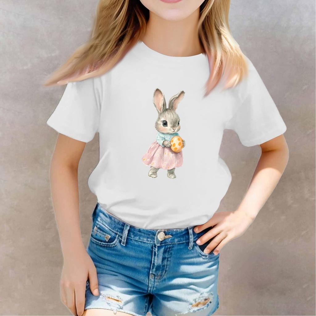 Toddler Girl Boy T-Shirts Kids Top Boys And Girls Printed Short Sleeved T-shirt