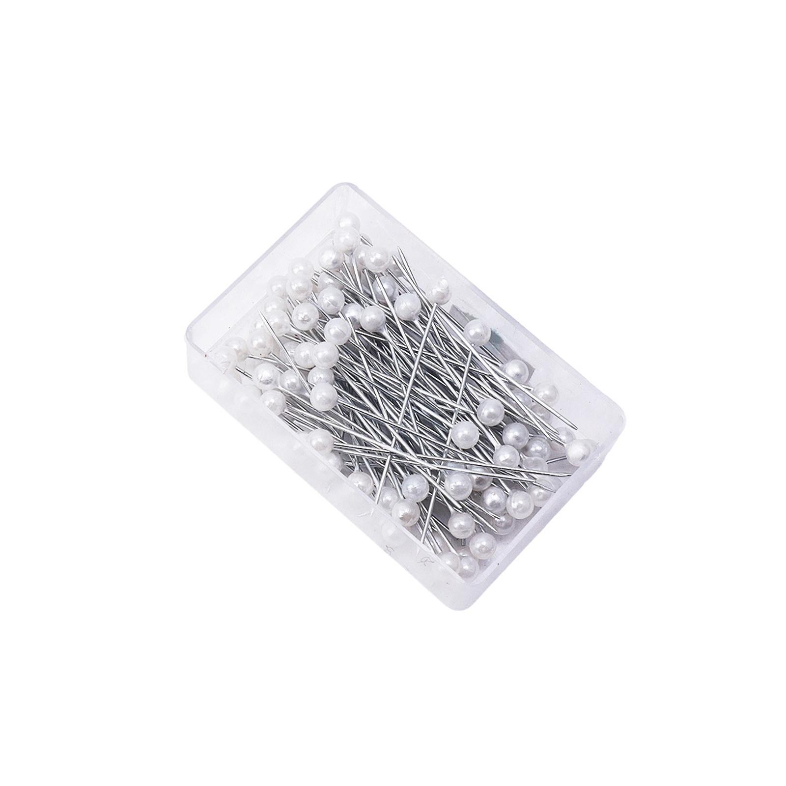 46038 Colored Pearl Pins Boxed Sewing Positioning Pins for Fabric Craft one size белый