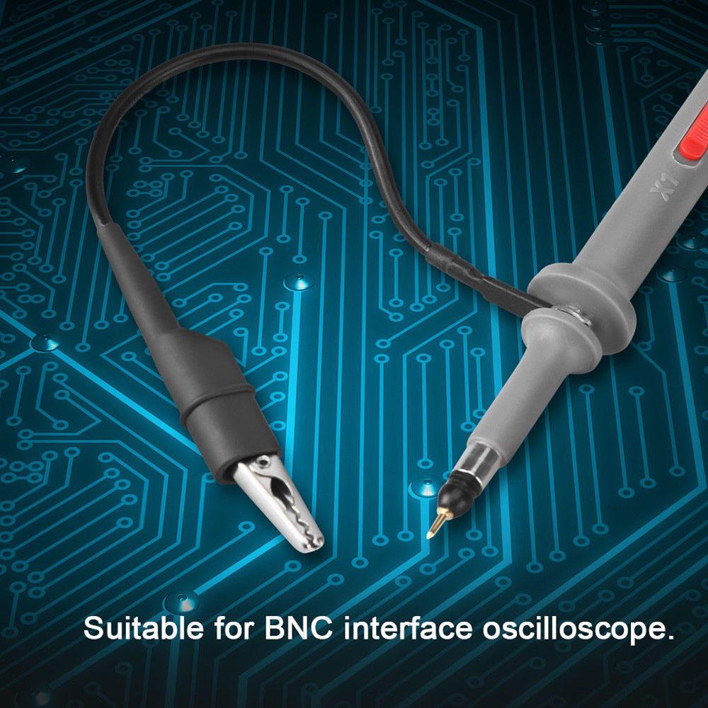 Oscilloscope Parts BNC Oscilloscope Probe 100Mhz Stable P6100 Detachable Hook Tip Compact for Switch High Pressure Materials Oscilloscope Parts BNC Oscilloscope Probe 100Mhz Stable P6100 Detachable Hook Tip Compact for Switch High Pressure Materials