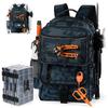 Multi-Compartment Fishing Backpack Outdoor Spinning Rod Storage Waterproof Oxford Fabric Camo Hiking Gear Bag