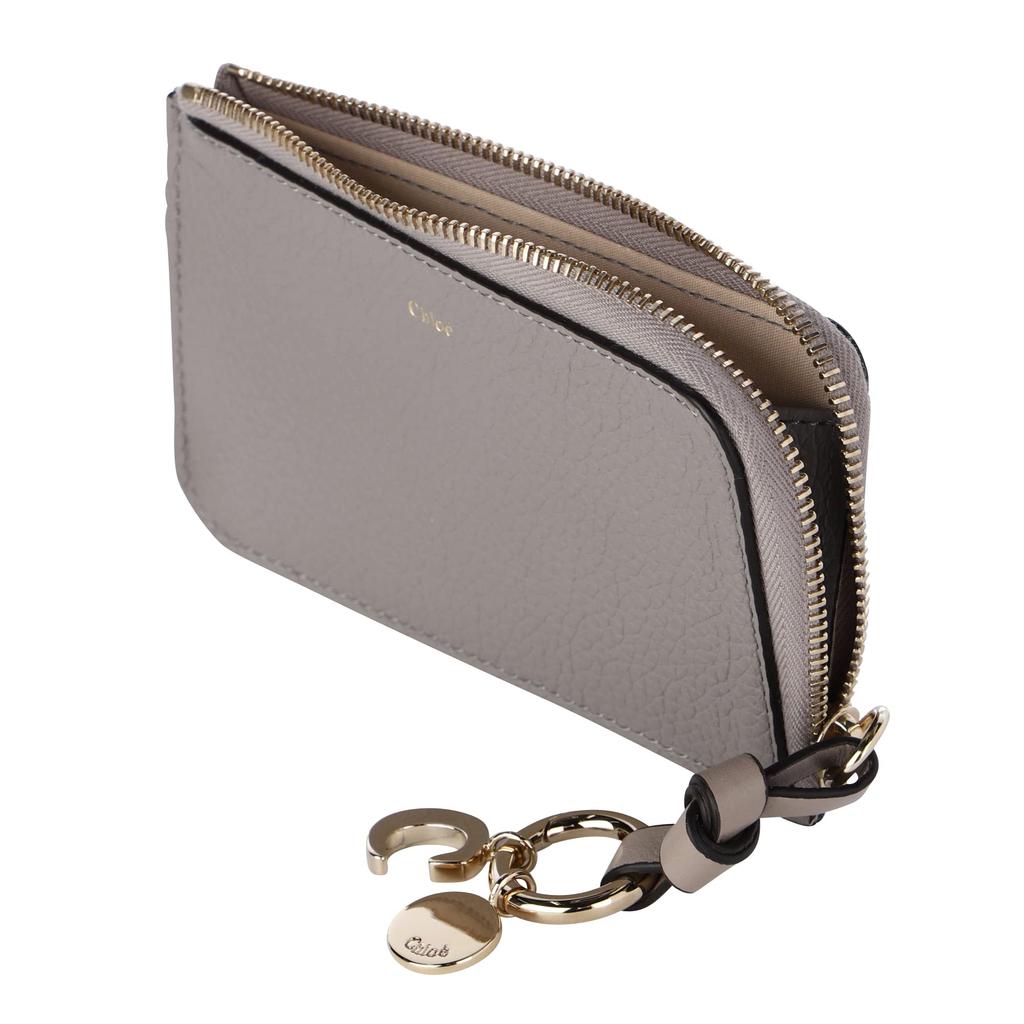 Chloe Card Case CHC21WP944F57 053 Leather Wallet Gray [Used]